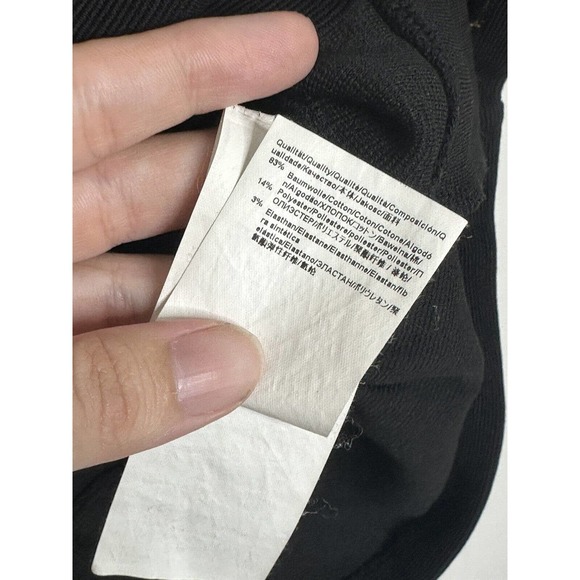 BOSS by HUGO BOSS Women Black Short Sleeve Hi Low Ruffle T Shirt Blouse Sz M - Picture 6 of 8